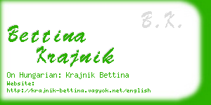 bettina krajnik business card